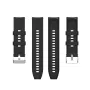 22mm Universal Silver-Buckle Silicone Watch Strap Sweat Water-Resistant Soft Comfortable for Sports Casual Formal Use