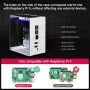 YAHBOOM Raspberry Pi 5 Case Protective Kit with Cooling Fan Chassis RGB Color Light 0.96 Screen Dispaly DIY Electronic Shell Host PCIe