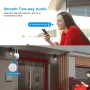 Hiseeu 3MP WiFi Camera Set Wireless PTZ Cam Auto Tracking Motion Detection Two-way Audio Night Vision IP66 Waterproof Record Playback CCTV Security Camera System EU Plug