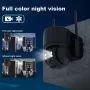 4MP WiFi Solar Camera HD Wireless Surveillance IP Cam with Solar Panel 4X Zoom Human Detection 7800mAh Recharge Battery CCTV Surveillance Cameras