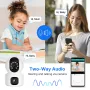 Hiseeu FH3C 2MP+2MP 1080P WiFi Baby Monitor PTZ 4MP Dual Lens Dual Screen Camera Indoor AI Tracking Motion Detection Video Surveillance Cameras Security Smart Home Alexa