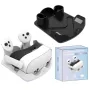IPLAY HBV-641 Charging Dock for Meta Quest 3S Charging Stand with RGB Light VR Headset Display Stand and Dual Controller Charger Mount Controller Holder