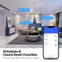 Brazil Standard Tuya Zigbee3.0 Smart Wall Light Switch with Socket 4X2 Glass Panel Light Switch Smart Life Voice Control Via Alexa Google Home