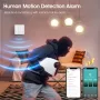 Tuya Zigbe 1/2/3 Gang Smart Wall Light Button Switch with 6M Radar Human Motion Detection Alarm Sensor No/Need Neutral Wire Switch 110-240V Smart Life APP