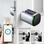 Tuya BLE Умный электронный дверной замок DIY Цилиндровый сердечник Отпечаток пальца APP Ключи Разблокировка IC-карты для безопасности дома и отелей Серебряный цвет