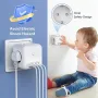 Bakeey 7-in-1 Socket Cube EU Power Outlet with 3AC 3USB Type-C Fast Charging Wall Socket with On/Off Switch for Home Use