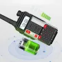 BAOFENG BF-UV10R Plus 10W 4800mAh UV Dual Band Two-way Handheld Radio Black Walkie Talkie 128 Channels LED Flashlight USB Rechargeable Outdoor Hiking Intercom