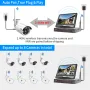 Hiseeu 4HB615 4HB613 5M 3MP 8CH NVR Security Cameras System Kit Waterproof Wireless Outdoor CCTV Camera Surveillance System Set with 10.1 inch Monitor