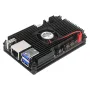 Orange Pi 5 Aluminum Alloy Case with Cooling Fan Active Passive Cooling Radiator with Heatsink Heat Dissipation Metal Enclouse for Orange Pi 5/5B/5 Plus
