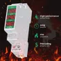 Tongou 1/2/3 Ways DIN Rail Mount Voltage Meter 11V-310V DC Mini Modular Voltmeter High Accuracy LED Digital Display Multi-Circuit Monitoring Energy Efficient Digital Voltmeter