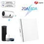 20A/40A 1-Gang Tuya Smart Zigbe Switch EU Plug APP Remote Control Water Heater Air Conditioning Work with Alexa Google Home