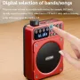 Amoi X03 Mini Digital FM Radio Wireless bluetooth Speaker with Knob Dual Magnetic Speakers 1200mAh Battery Support TF Card USB Disk 3.5mm Wired Playback Portable Speakers
