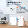 1/2/3Gang Tuya WiFi Smart Touch Switch Socket with USB-A & USB-C Port Voice Control App Remote Live & Neutral Wire Control Work with Amazon Alexa Google Assistant