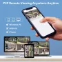Hiseeu 8WK-12V-4HB315 5MP 8CH Wireless Security Camera System Kit with 12 inch LCD Monitor Smart Home WiFi Color Night Vision Two-Way Audio Work with Alexa EseeCloud APP Surveillance CCTV Systems