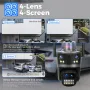 Hiseeu WF114 8MP 4K WiFi IP Camera Outdoor 8x Zoom Four Lens & Three Screen Auto Tracking Home Security CCTV Surveillance camera