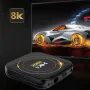 HK1 RBOX H8S Android 12 Smart TV Box 4+64G Dual Band 2.4G/5G WiFi Support bluetooth 4.0 8K HDR10+ Media Player Set Top Box