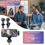 K3 Wireless Lavalier Microphone with Windproof Cover Smart Noise Cancelling Audio Video Recording Mini Mic for iPhone Android Mobile Phone Microphone