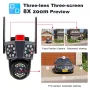 Three Lens 6K 12MP WiFi IP Camera Waterproof Three-Screen PTZ CCTV Color Night Vision Motion Detection Security Surveillance Cam