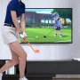 JYS JYS-NS2265 Switch2 Golf Club Grips Dual Handles 180° Rotating Ergonomic Design Lightweight Safety Strap Compatible Joy-Con Realistic Swing Immersive Gaming Accessory