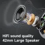 ZEALOT S77 bluetooth Speaker Portable Speaker 42mm Large Speaker HiFi Sound 1800mAh Battery IPX6 Waterproof Built-in Mic Wireless Lanyard Speakers for Biking Climbing Travel
