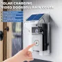 U9 Intelligent Visual Doorbell with Night Vision 720P HD Camera Two-Way Audio Solar-Powered Rainproof Cover PIR Motion Sensor Wi-Fi Real-Time Monitor