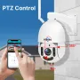 Hiseeu 30X Zoom 5MP WiFi PTZ Camera Wireless Color Night Vision 2-way Audio IP66 Waterproof Face Humanoid Detection 2D&3D Noise Reduction Support ONVIF2.0 H.265 Outdoors IP Security Surveillance Camera