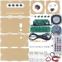 FM Radio DIY Electronics Kit Bluetooth 5.0 Speaker with Voice-activated Level Indicator DIY Electronic Kit DC5V Bluetooth Speak