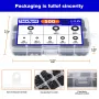 500Pcs 8 Size Black Nylon Flat Washers Set M2 M2.5 M3 M4 M5 M6 M8 M10 Assortment Kit Plane Spacer Insulation Gasket Ring