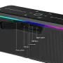 SANSUI G003 200W Speaker bluetooth Speakers with Microphone 98mm*2 58mm*2 Drivers DSP Chip RGB Lighting 18500mAh Battery TWS IPX6 Waterproof Hands-free Call Support TF Card USB AUX Outdoors Portable Speaker
