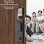 CS7 3D Face 30*300mm Lock Body Smart Door Lock Security Camera Monitor Lock Intelligent Fingerprint Password Biometric Electronic Key Unlock Doorlock