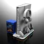 PS5 Gaming Console Cooling Stand Dual Charging Dock With RGB Lights Disk Slot And Controller Holder