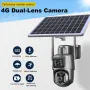 Guudgo 6MP Dual Lens Solar Camera WIFI 4G Remote Wireless Outdoor Security Auto Tracking Night Vision Human Detection Two Way Audio Waterproof Camera