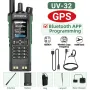 Baofeng BF-UV32 GPS Walkie Talkie 10W Long Range Multi Band Bluetooth App 1000 Channels USB-C EU Charge Portable 2-Way Radio