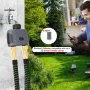 SGW02MZ Tuya Zigbe Smart Irrigation Timer Dual Zone Sprinkler Drip Irrigation Device IPX5 Waterproof Voice Control with Alexa Google Home for Garden Lawn