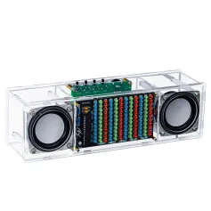 DIY Bluetooth Speaker Kit WK-56-90 LED Music Spectrum 3W Dual Channel MH-M18 Amplifier Acrylic Housing DC5V Soldering Practice Portable Wireless Audio System