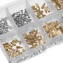 AOQDQDQD® 260Pcs M2 PCB Threaded Brass Male Female Standoff Spacer Board Hex Screws Nut Assortment Box Kit Set with Plastic Box Hollow