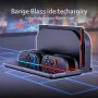 For Switch2 Multifunction Gaming Dock Controller Quad Charging with Joycon Slots and Game Card Organizer
