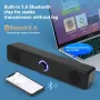 E350TS Wired bluetooth Speaker Desktop Computer Soundbar Dual 52mm Speakers Independent Volume Knob Adjustable USB Powered Speaker Soundbar