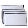 16: 9 Projector Screen Home Projection Screen Cloth Outdoor Portable Folding Simple Soft Curtain with Hook