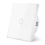 UBARO 1 Gang 86 Type Smart Wall Touch Switch Tempered Glass Panel Single Live Wire Waterproof Heat Resistant LED Indicator