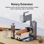[EU/US Direct]LONGER Nano Rotary Extension Claws Extended Engraving Area Slide Extension Claws 120mm x 300mm Type-C Connection Anodized Aluminum Alloy Over 300 Materials Engraving Cutting Rotary Body
