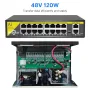 Hiseeu 48V 8/16CH POE Ports Switch Ethernet 10/100Mbps IEEE 802.3 af at for IP Camera CCTV Security Camera System/Wireless AP ft EU Plug