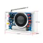 OLED Display Radio Kit 87-108MHz with 18650 Rechargeable Battery Advanced RDA5807 Module Automatic Station Search High Sensitivity Noise Cancellation Portable