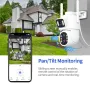 2Pcs ESCAM QF500 10X Dual Lens 5MP+5MP WiFi IP Camera Night Vision Pan/Tilt Humanoid Detection Waterproof Two Way Audio Cloud Storage