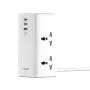 LDNIO 7 in 1 2500W Tower Extension Power Socket 70W Charging Station USB Power Strip with 4 Outlets and 2USB-C+USB-A Port Extension Cord