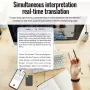 A5 AI Voice Recorder bluetooth Real-Time Transcription 60 Languages Translation ChatGPT 4 AI Summarization App Control Voice to Text 25H Battery Life Portable Magnetic Voice Recorder