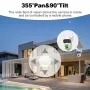 Guudgo Triple Lens Wireless Camera 2MP+2MP+2MP HD Outdoor Waterproof Surveillance Home Camera Mobile Remote 360 Degree Camera