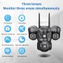 6MP Triple Lens Surveillance Camera Outdoor 4G WiFi Camera Auto Tracking Camera Two-Way Voice Camera