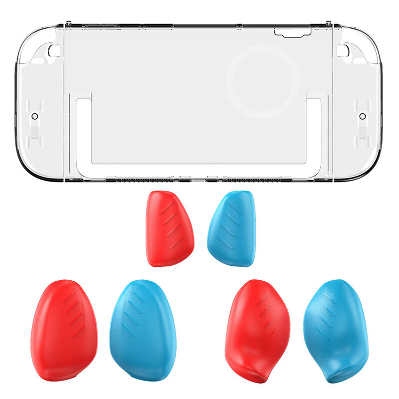 Transparent Shell+Blue/Red Grips