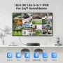Hiseeu 3K 5MP 16CH H.265+ DVR Security Digital Video Recorder Advanced DVR with Person Vehicle Detection for CCTV Security Camera Support AHD TVI CVI CVBS IP Camera Remote Access